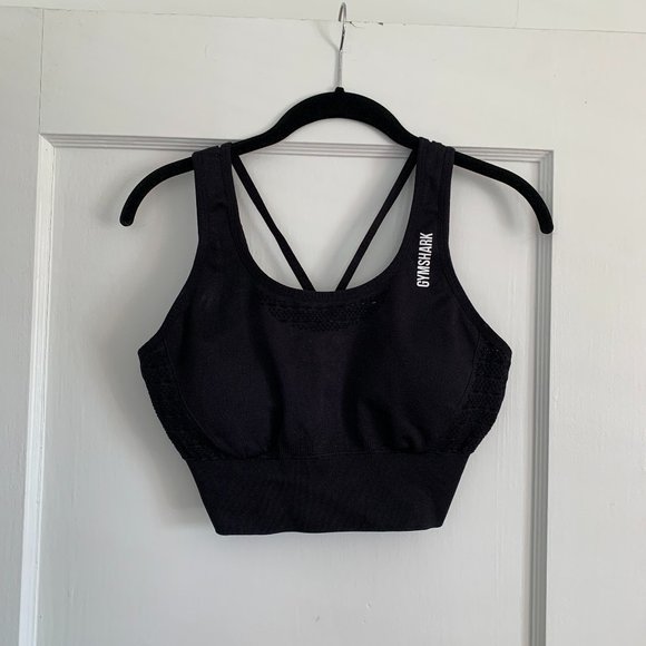 Gymshark Energy+ Seamless Crop Top - Black - Picture 1 of 3